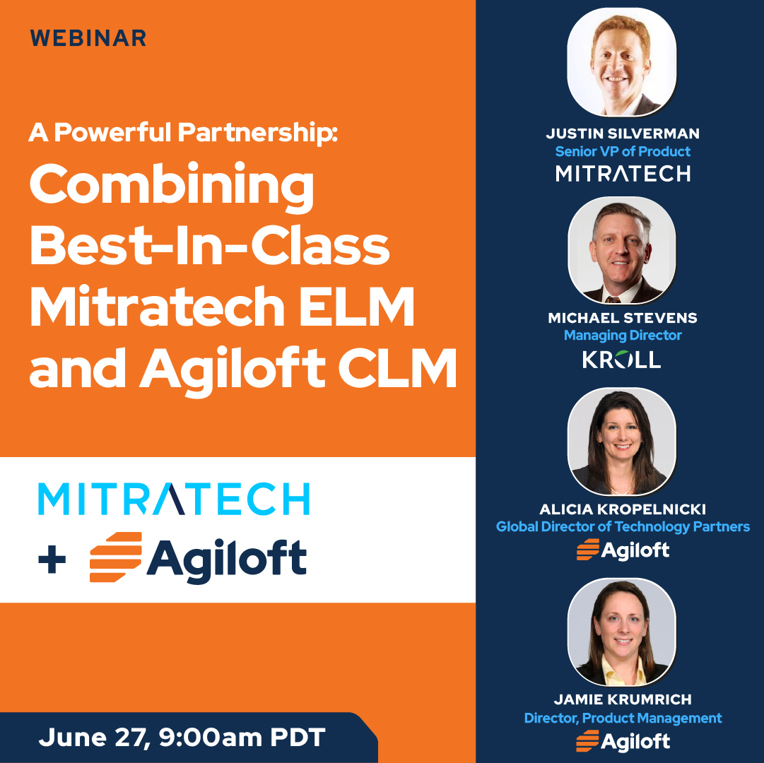 Agiloft x Mitratech Webinar Graphic Agiloft x Mitratech Webinar Graphic