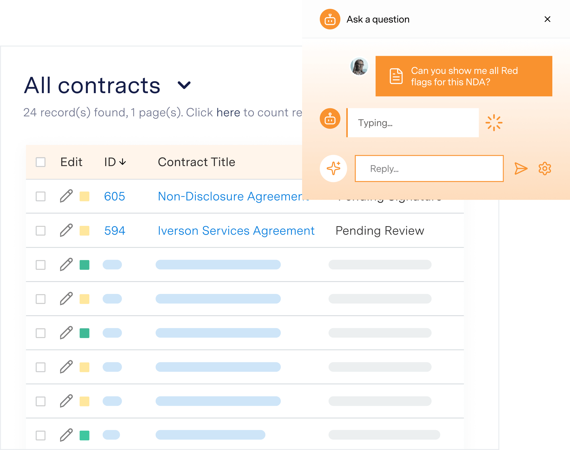 Agiloft AI contract assistant